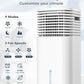 Windowless Air Conditioner, Swamp Cooler with 4 Modes & 3 Speeds, 15H Timer for Smart Auto-off, 2-Gal Tank for 20H Cooling, Remote, 120° Oscillating Portable Air Conditioners No Hose Needed