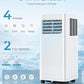 EUHOMY Portable Air Conditioners 8,000 Btu, 3 in 1 Portable Cooling AC with Dehumidifier, Fan, Sleep Modes, AC Unit with Remote Control & 24H Timer for Bedroom, Rooms, Apartments up to 350 Sq.Ft.