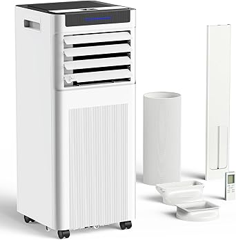 Portable Air Conditioners, 10000 BTU Portable AC up to 450 Sq.Ft, 3 in 1 AC Unit with Cool, Dehumidifier & Fan Modes, Remote Control & 24H Timer, AC Unit for Bedrooms, Living Rooms & Apartments