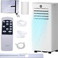 10,000 BTU Portable Air Conditioner for Rooms up to 450 Sq.Ft, 4-in-1 Cooling/Dry/Fan/Sleep Mode, Remote Control, High Low Speed, Window Kit Included, White