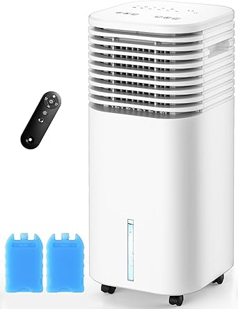 Windowless Air Conditioner, Swamp Cooler with 4 Modes & 3 Speeds, 15H Timer for Smart Auto-off, 2-Gal Tank for 20H Cooling, Remote, 120° Oscillating Portable Air Conditioners No Hose Needed